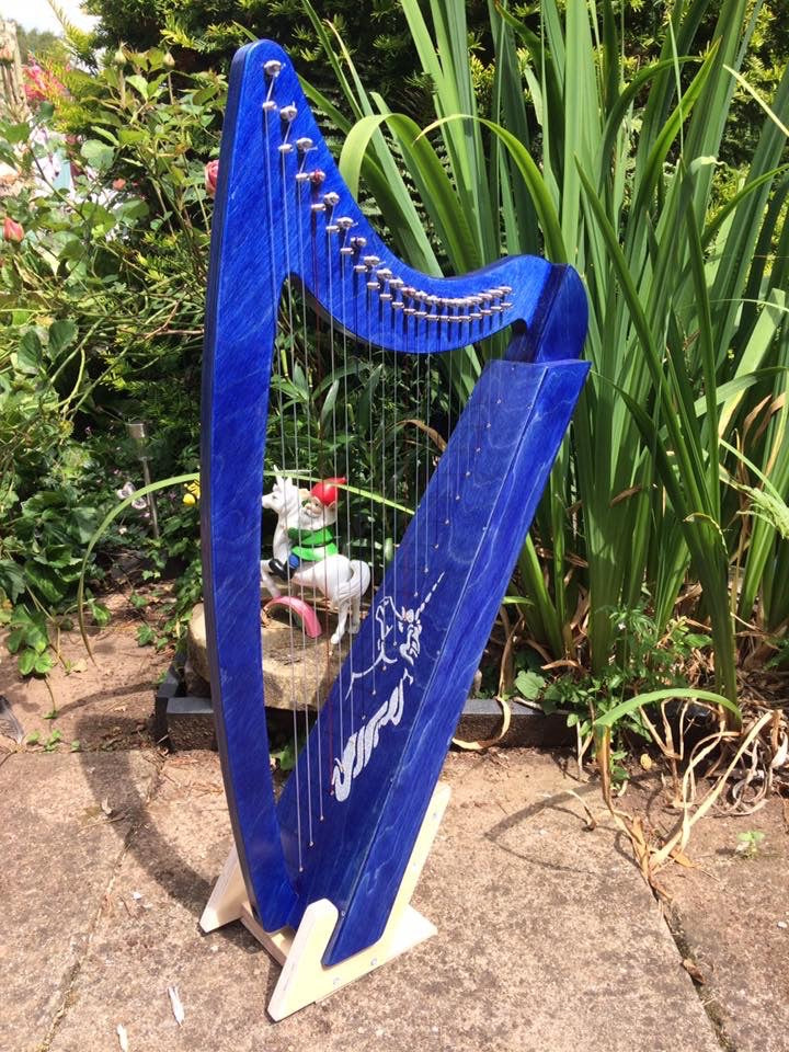 Derwent Harps Adventurer 20 in coloured wood stain Finishes Made in Wales with F and C Levers - Image 22