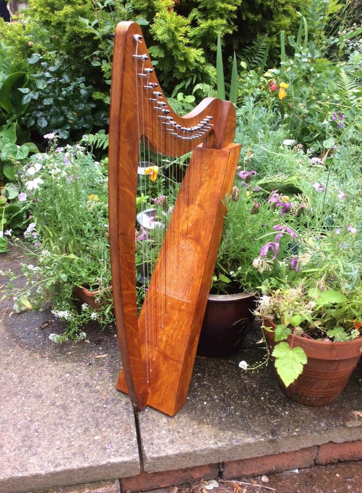 Derwent Harps Adventurer 20 with F and C Levers in Natural Wood Finishes Made in Wales - Image 10