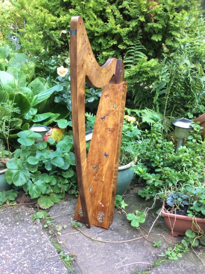Derwent Harps Adventurer 20 with F and C Levers in Natural Wood Finishes Made in Wales - Image 11