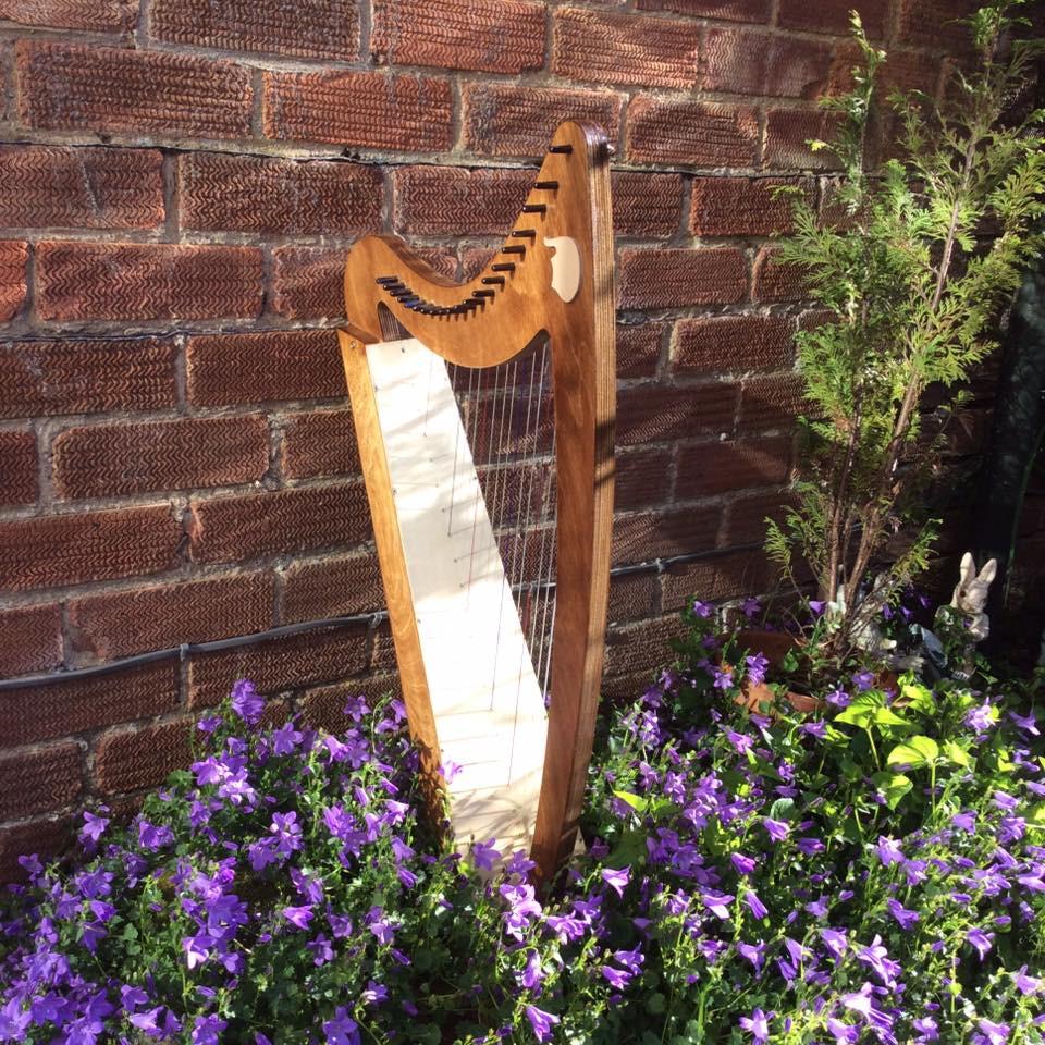Derwent Harps Adventurer 20 with F and C Levers in Natural Wood Finishes Made in Wales - Image 12