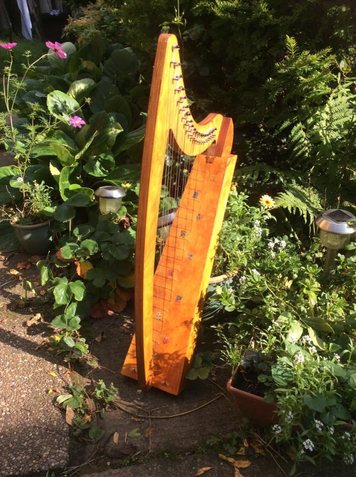 Derwent Harps Adventurer 20 with F and C Levers in Natural Wood Finishes Made in Wales - Image 18