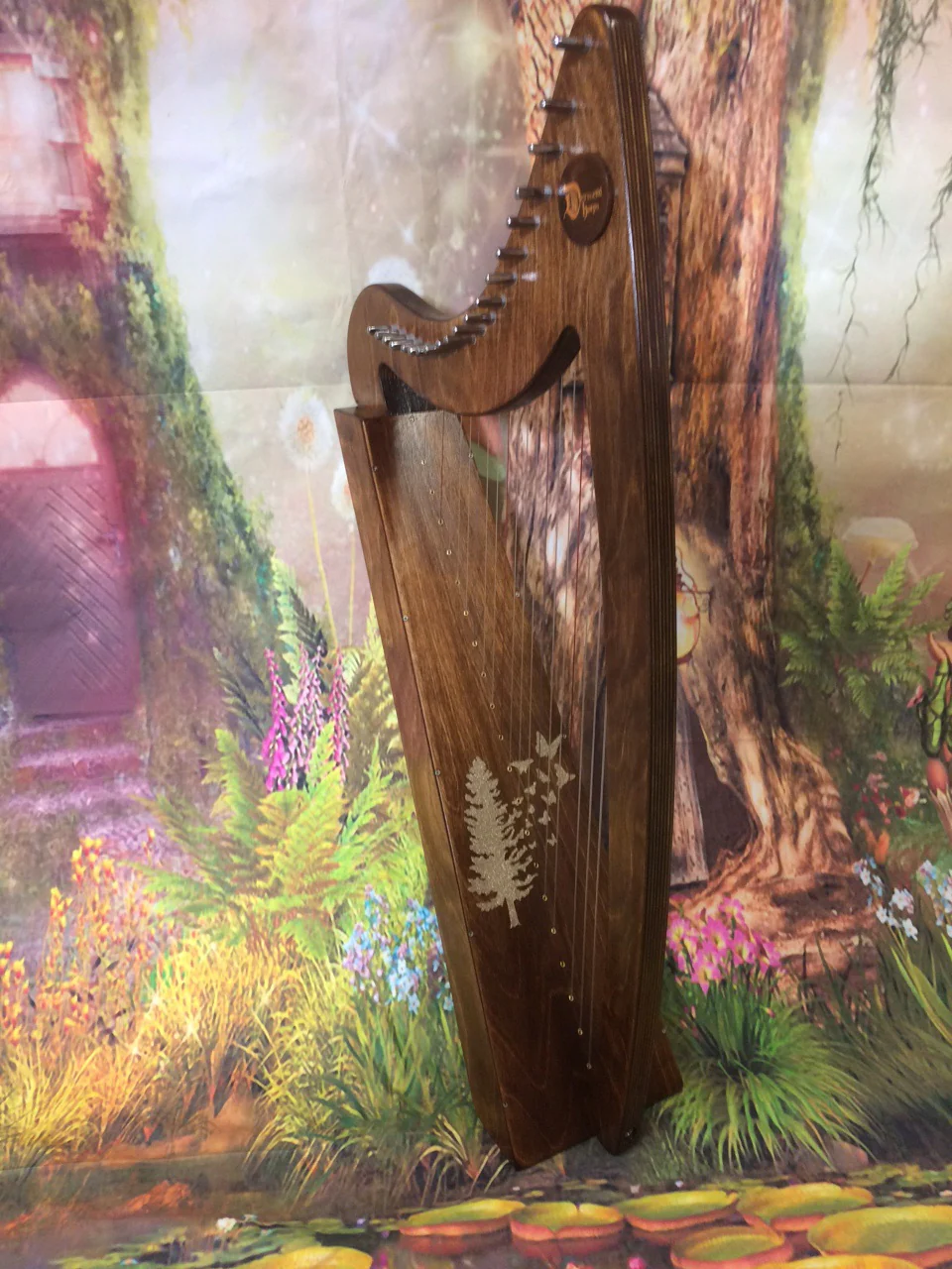 Derwent Harps Adventurer 20 with F and C Levers in Natural Wood Finishes Made in Wales - Image 44