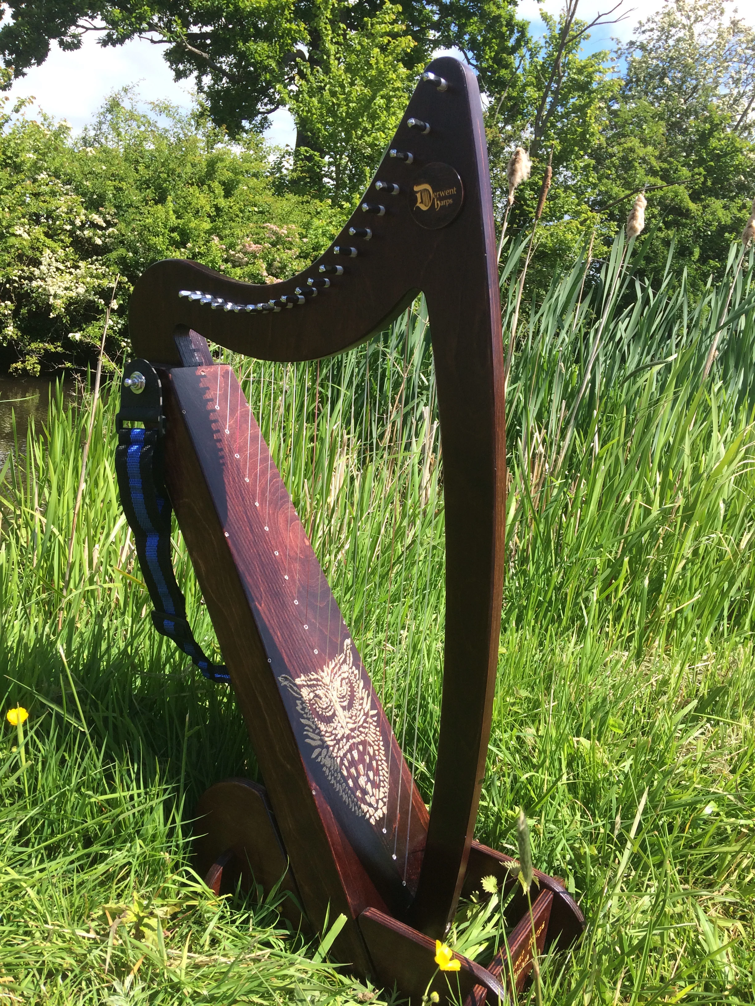 Derwent Harps Adventurer 20 with F and C Levers in Natural Wood Finishes Made in Wales - Image 70