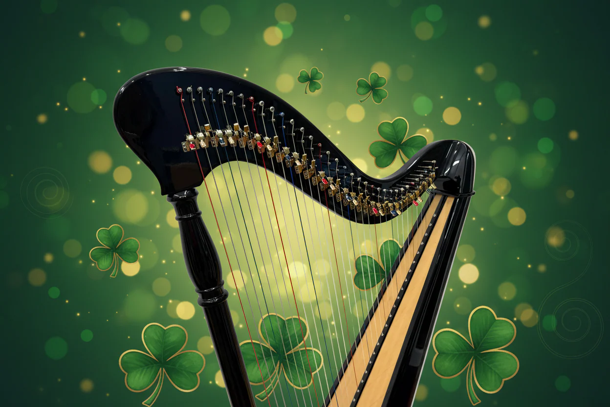 Hempson 34 string lever harp by Harfenland - Image 16