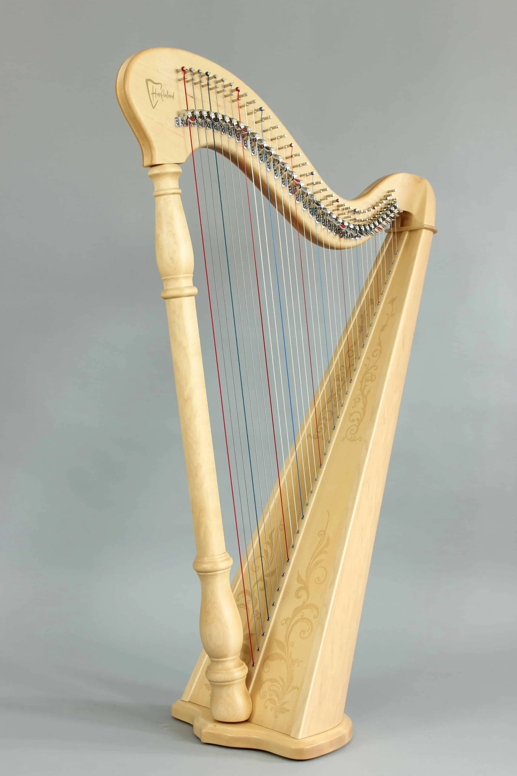 Hempson 34 string lever harp by Harfenland - Image 4